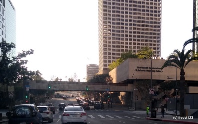LAPD preparing for curfew control adjacent Bonaventure hotel 5th & Flower